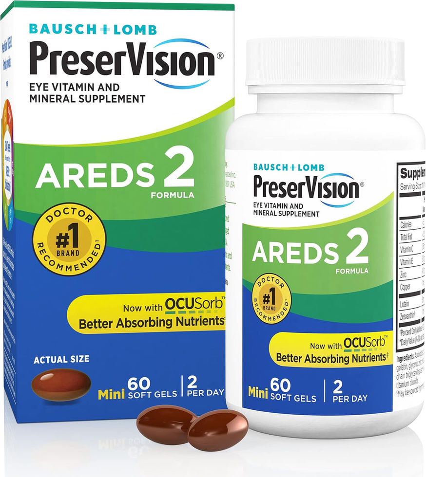 PreserVision AREDS 2 Eye Vitamins 60 Softgels Bottle Front View
