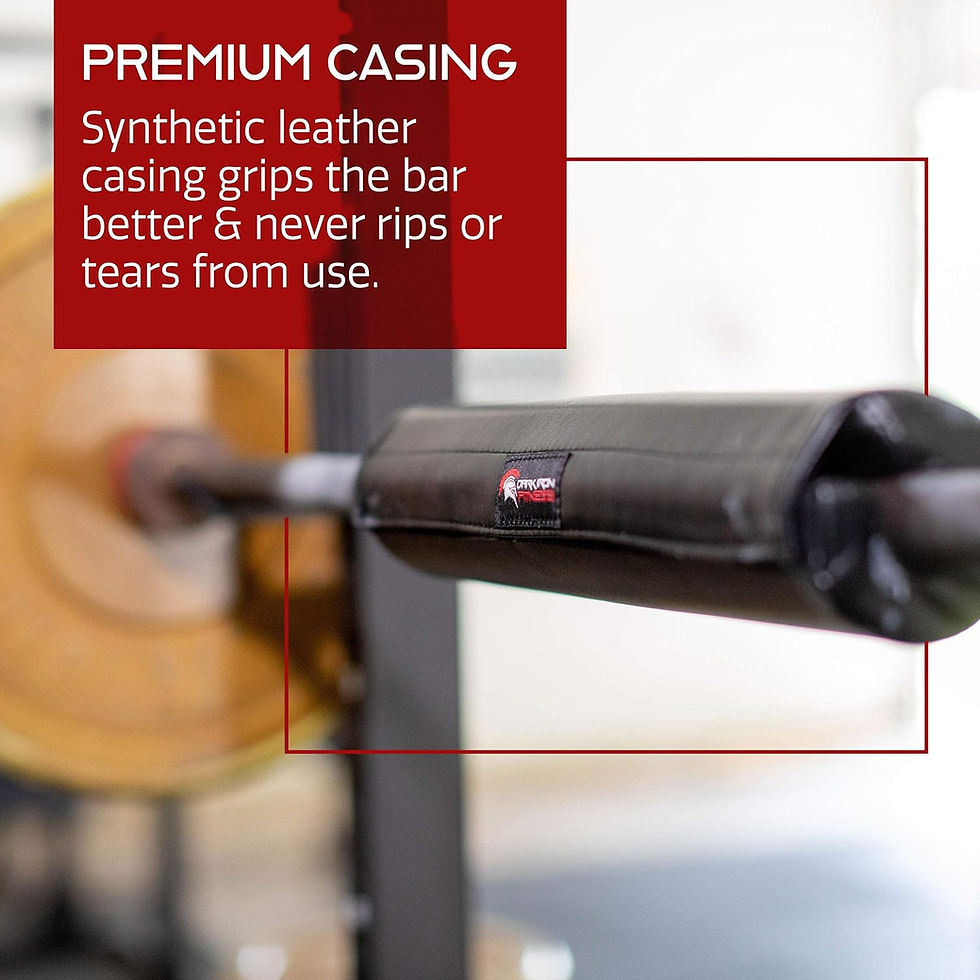 Dark Iron Fitness Barbell Pad 15 Inch Synthetic Leather for Squats and Hip Thrusts