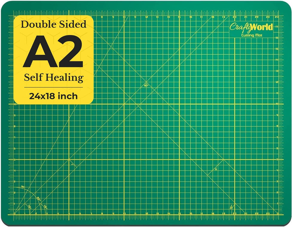 Crafty World 18 x 24 Self-Healing Cutting Mat Green Double-Sided Front View