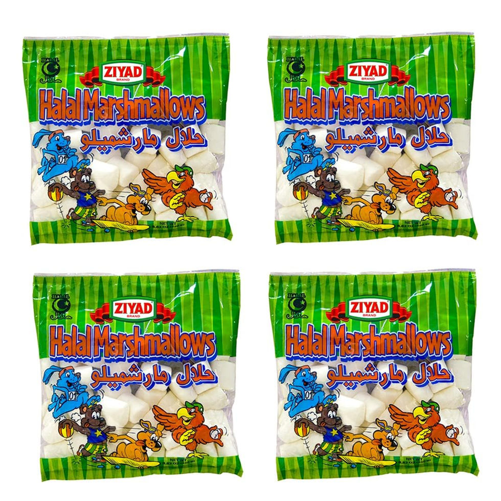 Ziyad Gourmet Halal Large Marshmallows 8.8oz Pack of 4 Front View