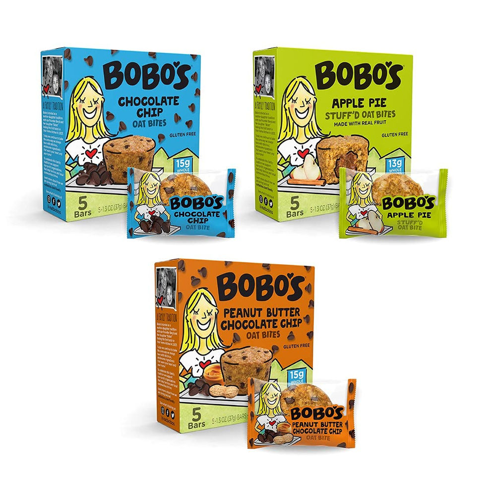 Bobo’s Oat Bites Stuff’d Variety Pack Box Front – 15 Count