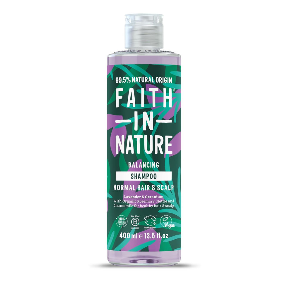 Faith in Nature Lavender & Geranium Natural Shampoo Bottle 13.5 fl oz