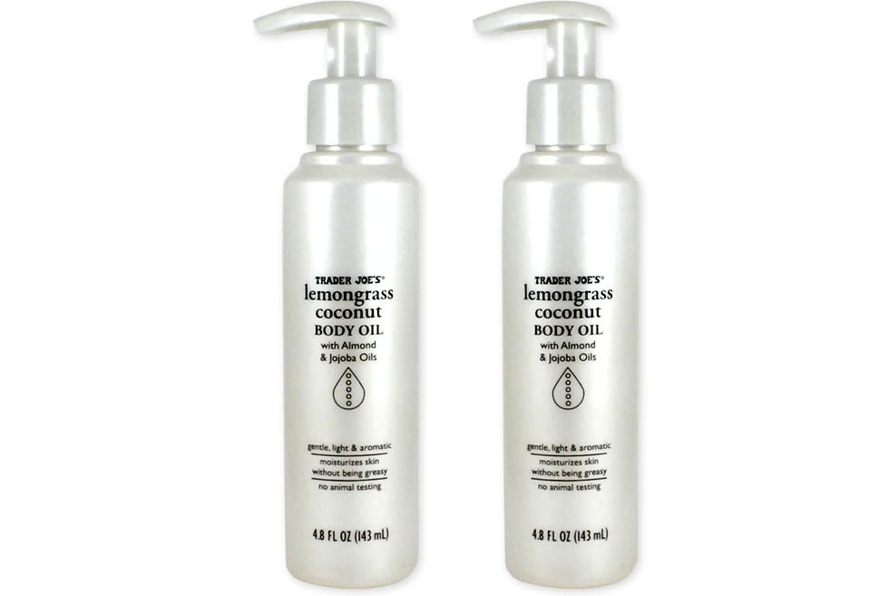 Trader Joe’s Lemongrass Coconut Body Oil 4.8 FL OZ 2-Pack Front View