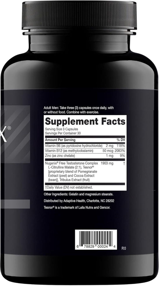 Nugenix T Boost Supplement Facts and Ingredients Label
