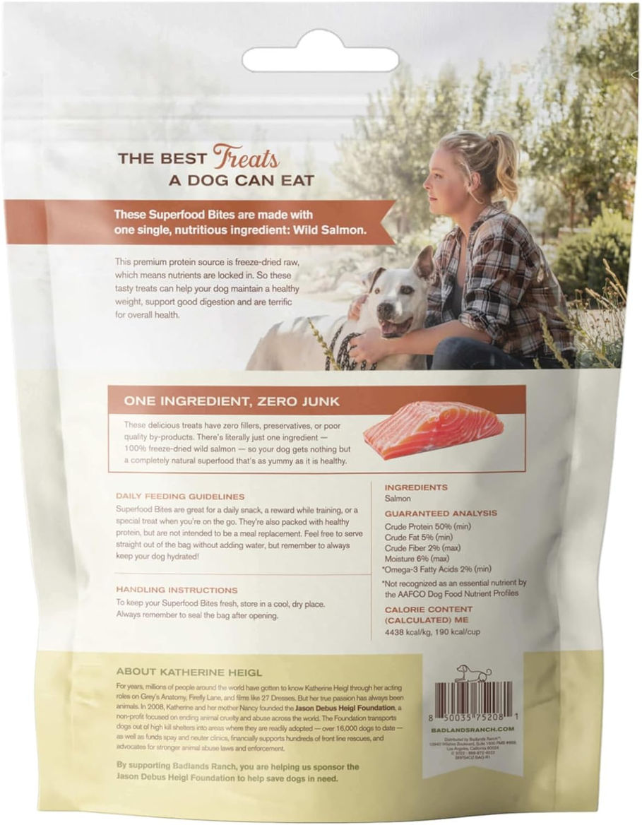 Protein-Rich Single Ingredient Dog Treats by Badlands Ranch – Packaging and Treats Display