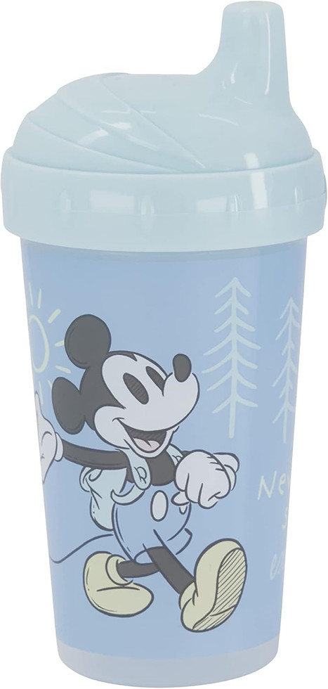 Mickey Mouse Sippy Cup with Straw and Flip Lid – Leak Proof Travel Bottle for Toddlers