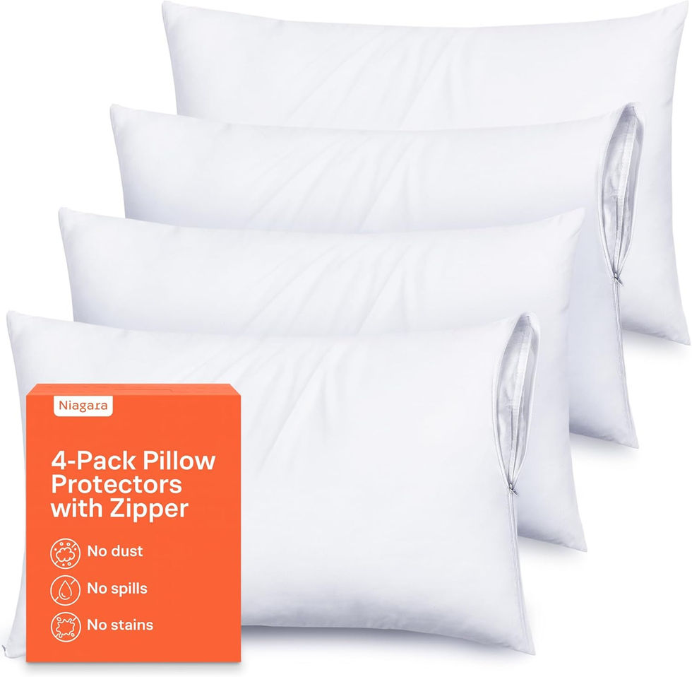 Niagara Sleep Solution Ultra Soft King Pillow Protectors 4 Pack White Front View