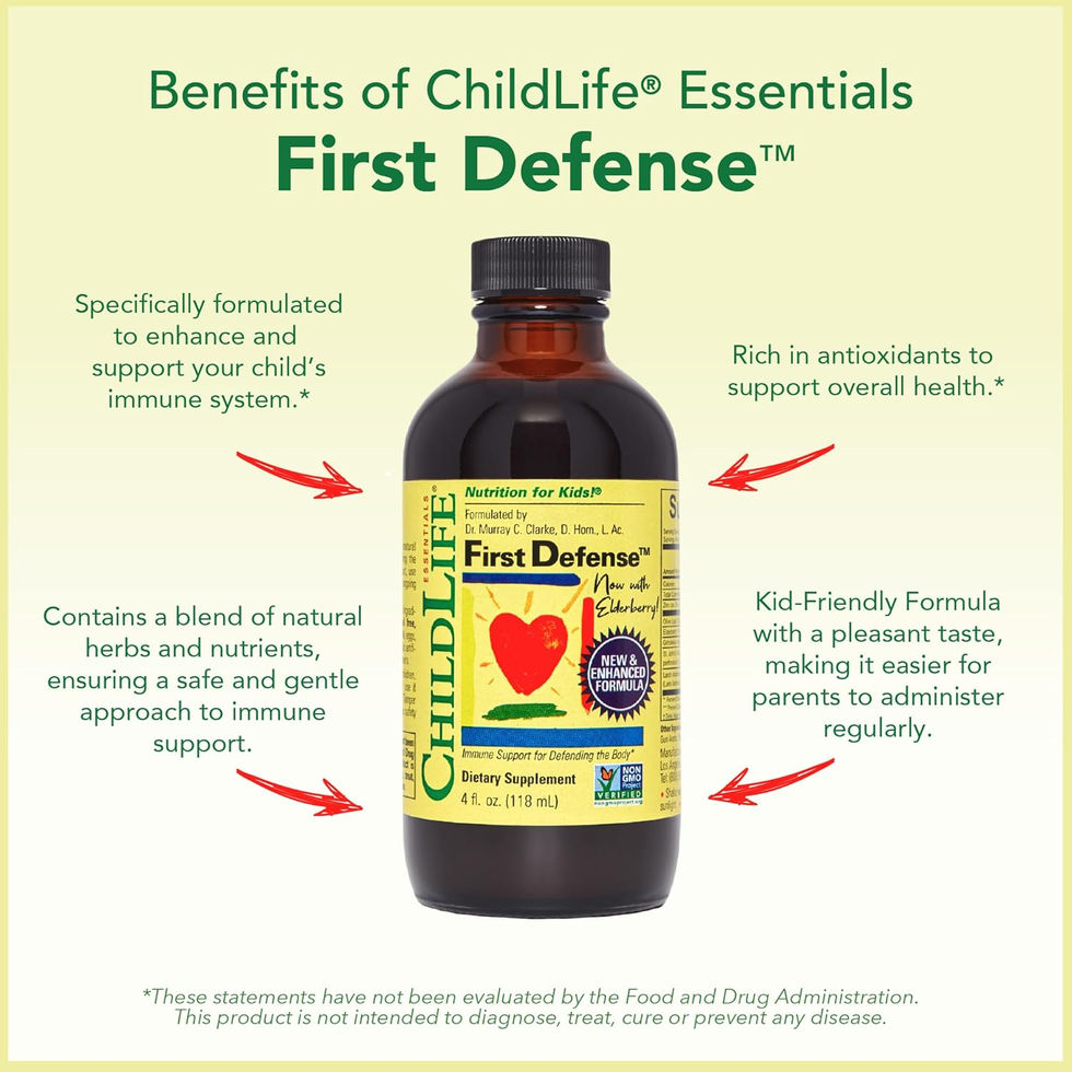 ChildLife Essentials First Defense Kids Immune Support Elderberry & Zinc Liquid Supplement