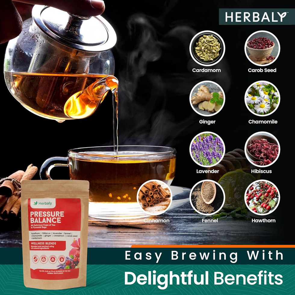 Herbaly 9 Superherbs Organic Herbal Tea Pyramid Sachets Side Angle