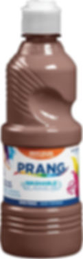 Prang Washable Tempera Paint Brown 16 Oz Bottle Front View