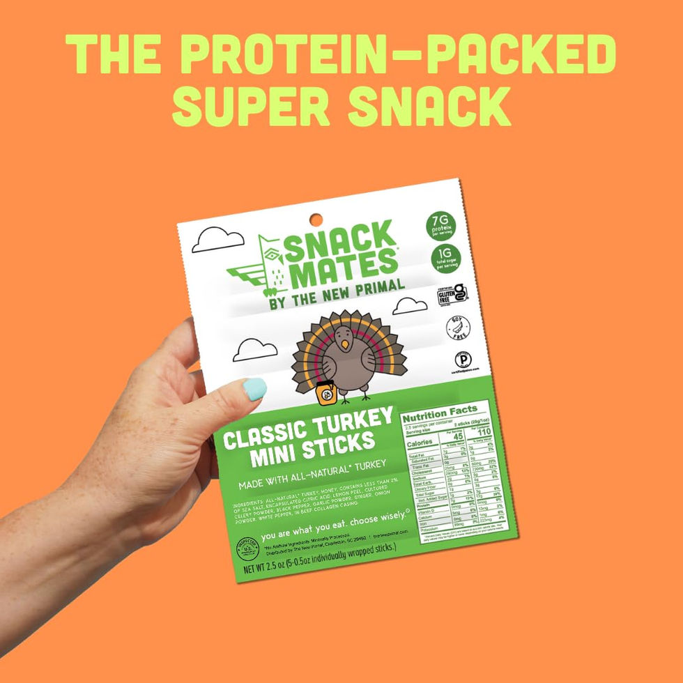Mini Paleo Jerky Turkey Sticks 7g Protein, 45 Calories Side View