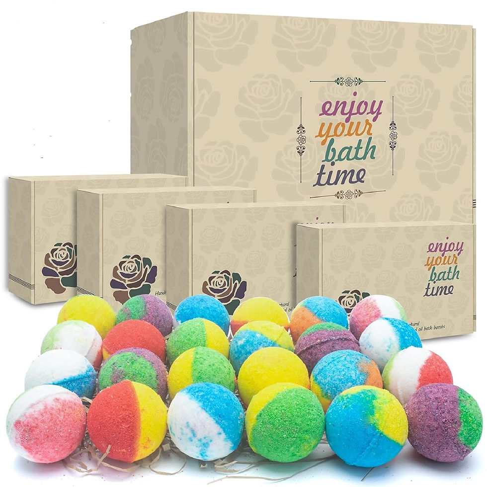 INTEYE Organic Bath Bombs Gift Set 24 Count – Handmade Fizzies with Essential Oils