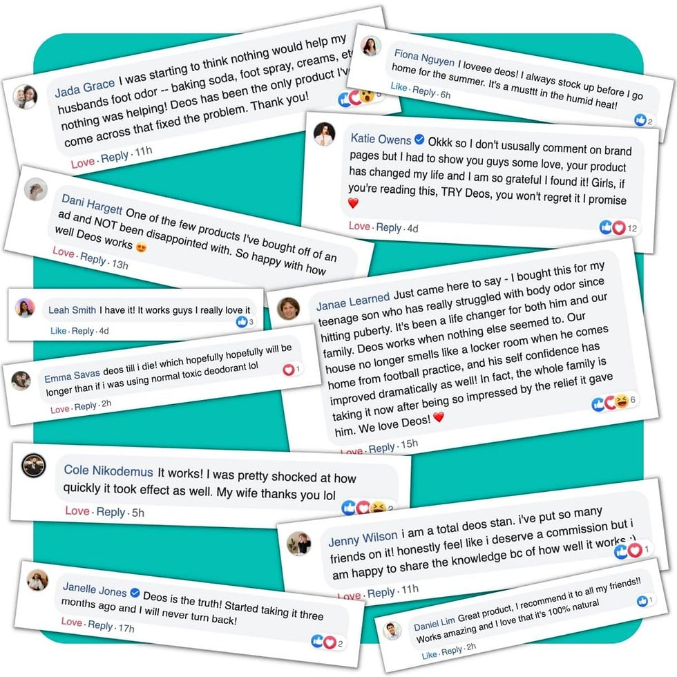 DEOS Chlorophyll Pills Natural Odor Control Capsules – Back Label Ingredients View