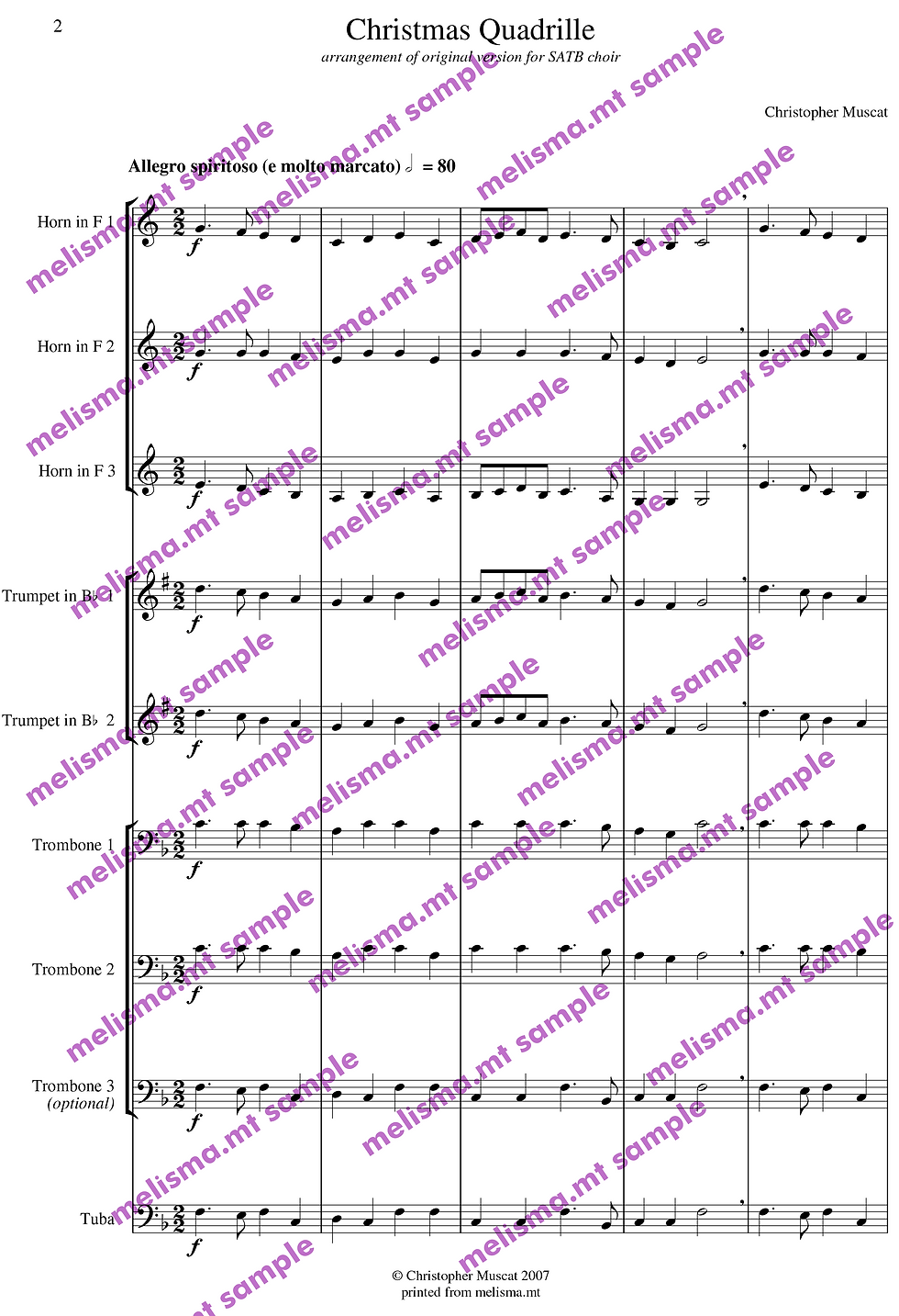 Thumbnail: Christmas Quadrille - Brass Ensemble