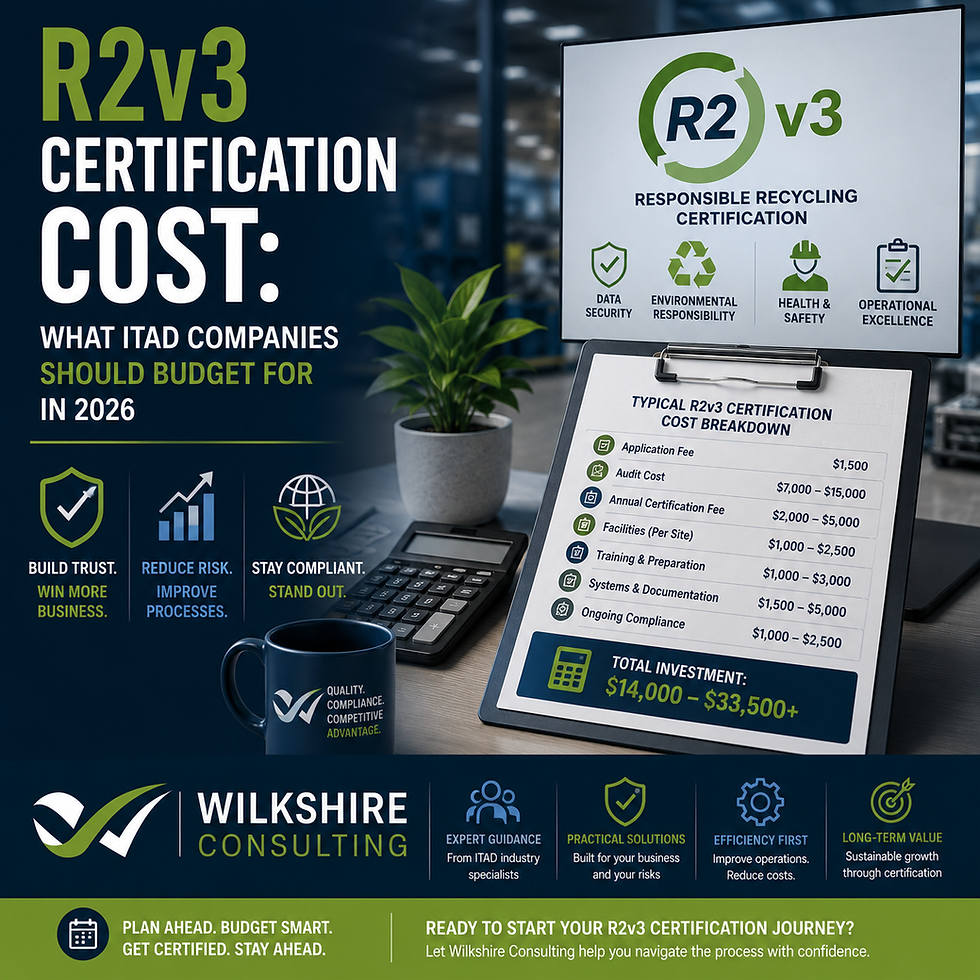 R2v3 Certification Cost: What ITAD Companies Should Budget For in 2026