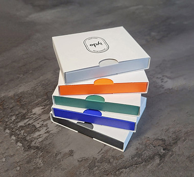 Sliding perfume tester packaging with branding