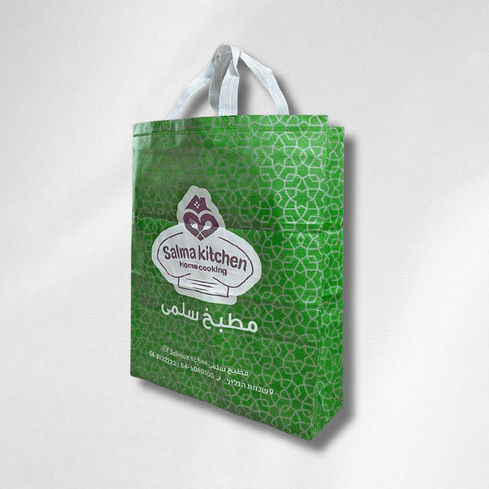 Laminated PP nonwoven reusable bag for retail