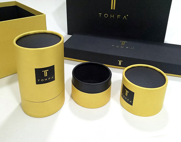 Paper tube gift box set for high-end perfume & fragrances