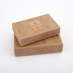 Eco-friendly luxury sock box packaging.