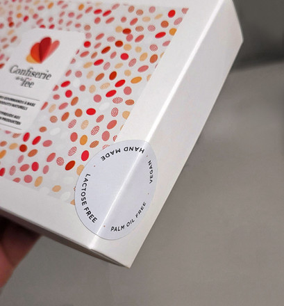 Matte paper sticker for product labeling