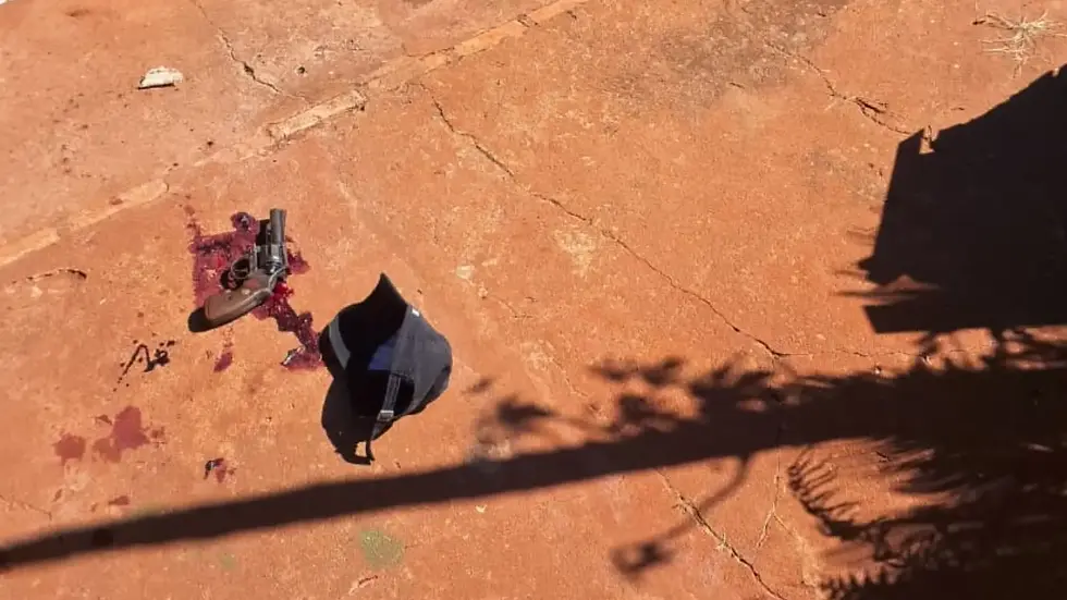 Arma utilizada pelo suspeito. (Foto: Fala Povo Midiamax)
