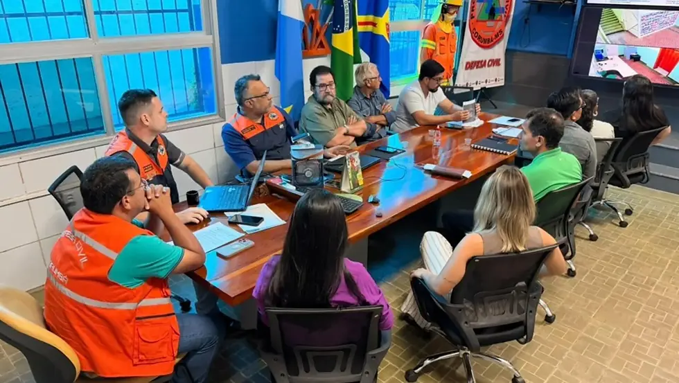 Entidades se reuniram em Corumbá após temporal. (Reprodução, Léo Amaral e Jéssica Duarte/PMC)