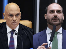 Moraes e Dino votam para receber denúncia e tornar Eduardo Bolsonaro réu por tentar coagir STF