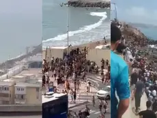 Milhares de imigrantes marroquinos chegam à Espanha pelo mar; veja as imagens