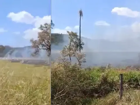 Incêndio avança sobre reserva legal no Assentamento Santa Mônica, em Terenos