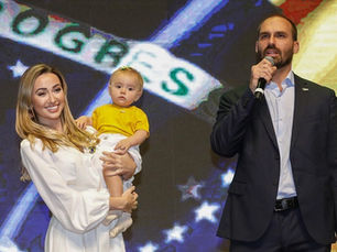 Esposa de Eduardo Bolsonaro rebate Nikolas Ferreira nas redes sociais