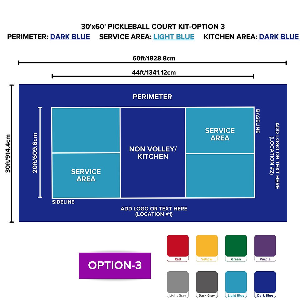 Miniature : Pickleball Court Color Option 3
