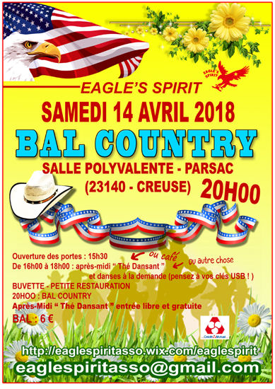 Affiche Bal Eagle's Spirit 14 avril 2018