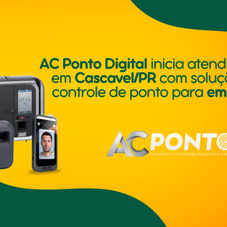 AC Ponto Digital inicia atendimento em Cascavel/PR com soluções em controle de ponto para empresas