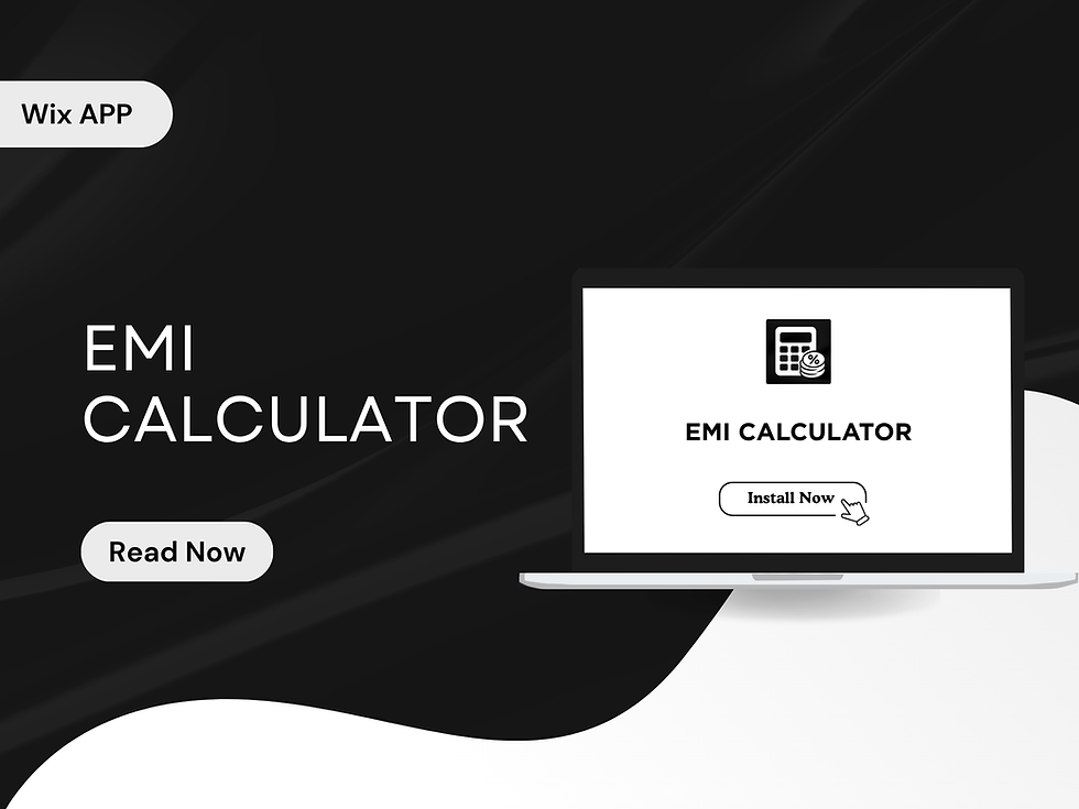 EMI Calculator Wix App: Easy EMI Calculator for Quick Loan Payment Estimates