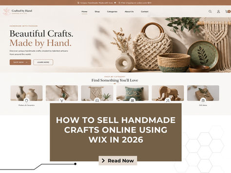 How to Sell Handmade Crafts Online Using Wix in 2026: Complete Guide to Start & Grow Your Craft Business