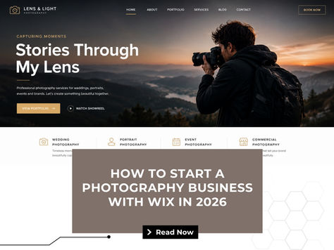 How to Start a Photography Business with Wix in 2026