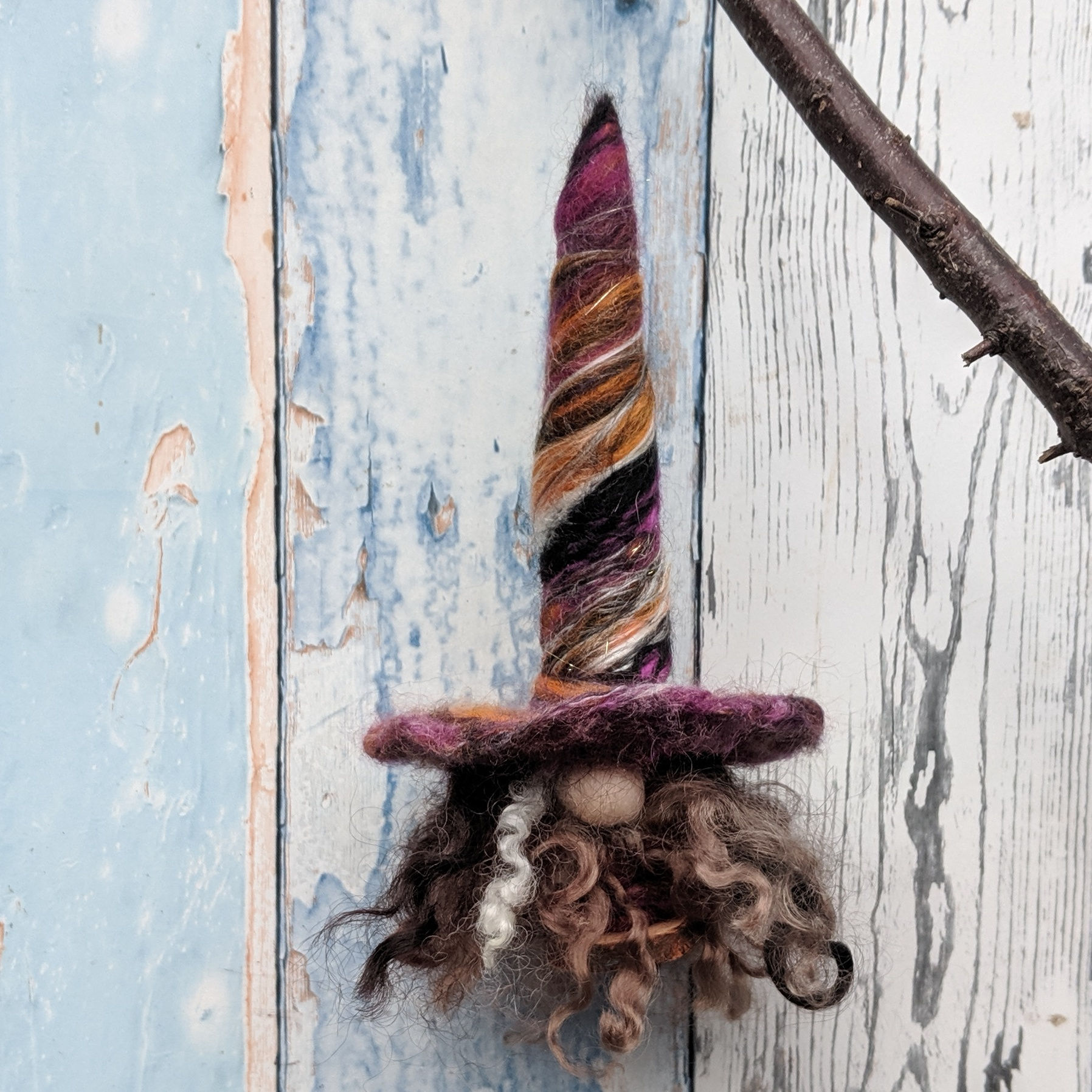 Reserve for Angela- 3 ornaments and a witch