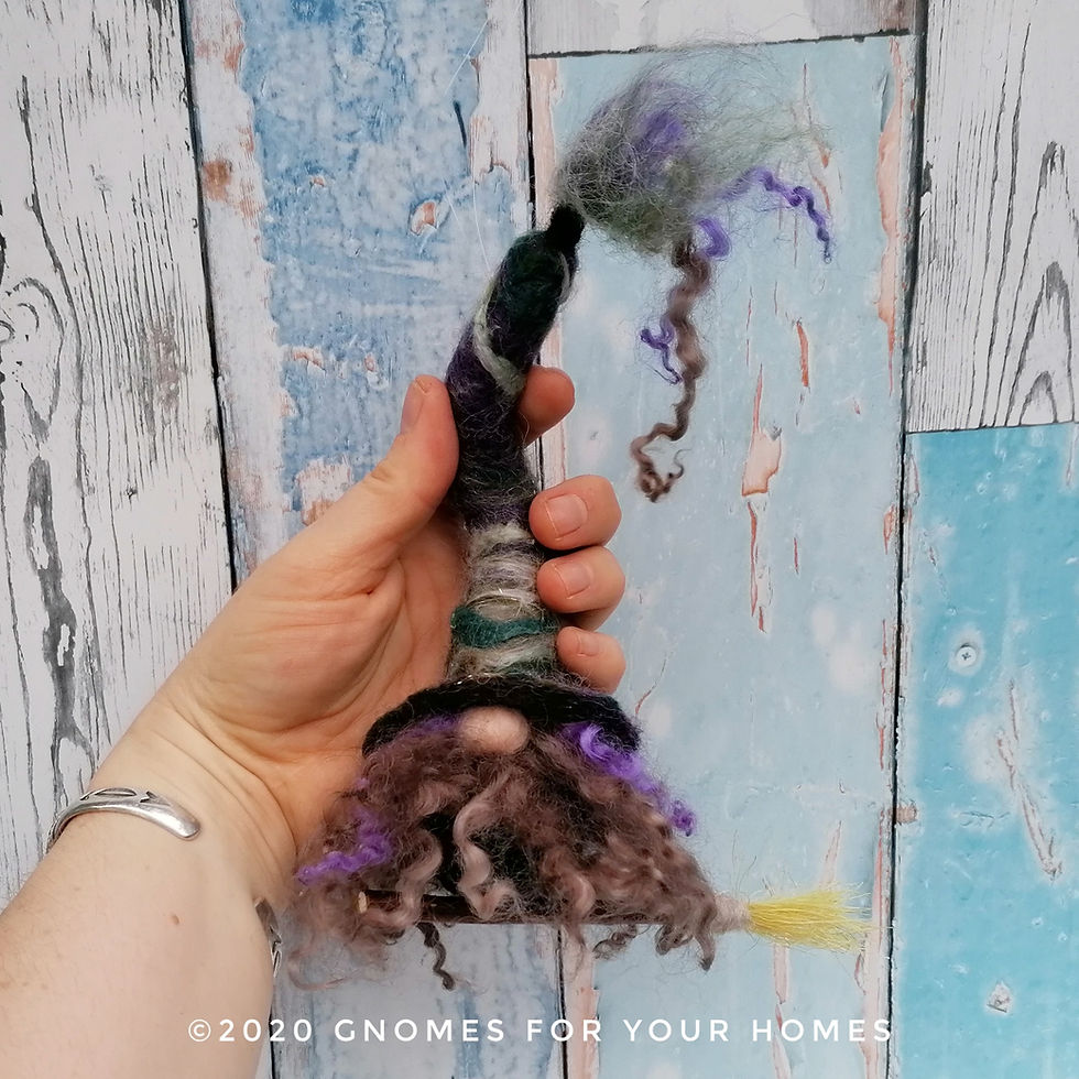 Thumbnail: Thornton, Wizard of the Thistle.  Hand felted, Halloween Ornament