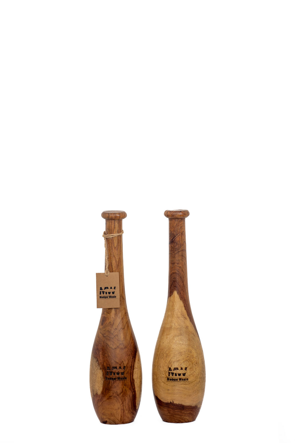 Thumbnail: Indian Club Pair - 16" | 1.25-1.5 Kg Each Approx. | Seasoned Sheesham Wood
