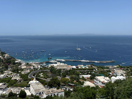 Exploring Capri with a pushchair