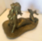 Mermaid sculpture in clay by Alie Beck.