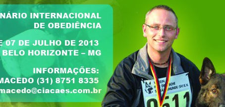 Curso internacional de cães de trabalho acontecerá em julho em Belo Horizonte