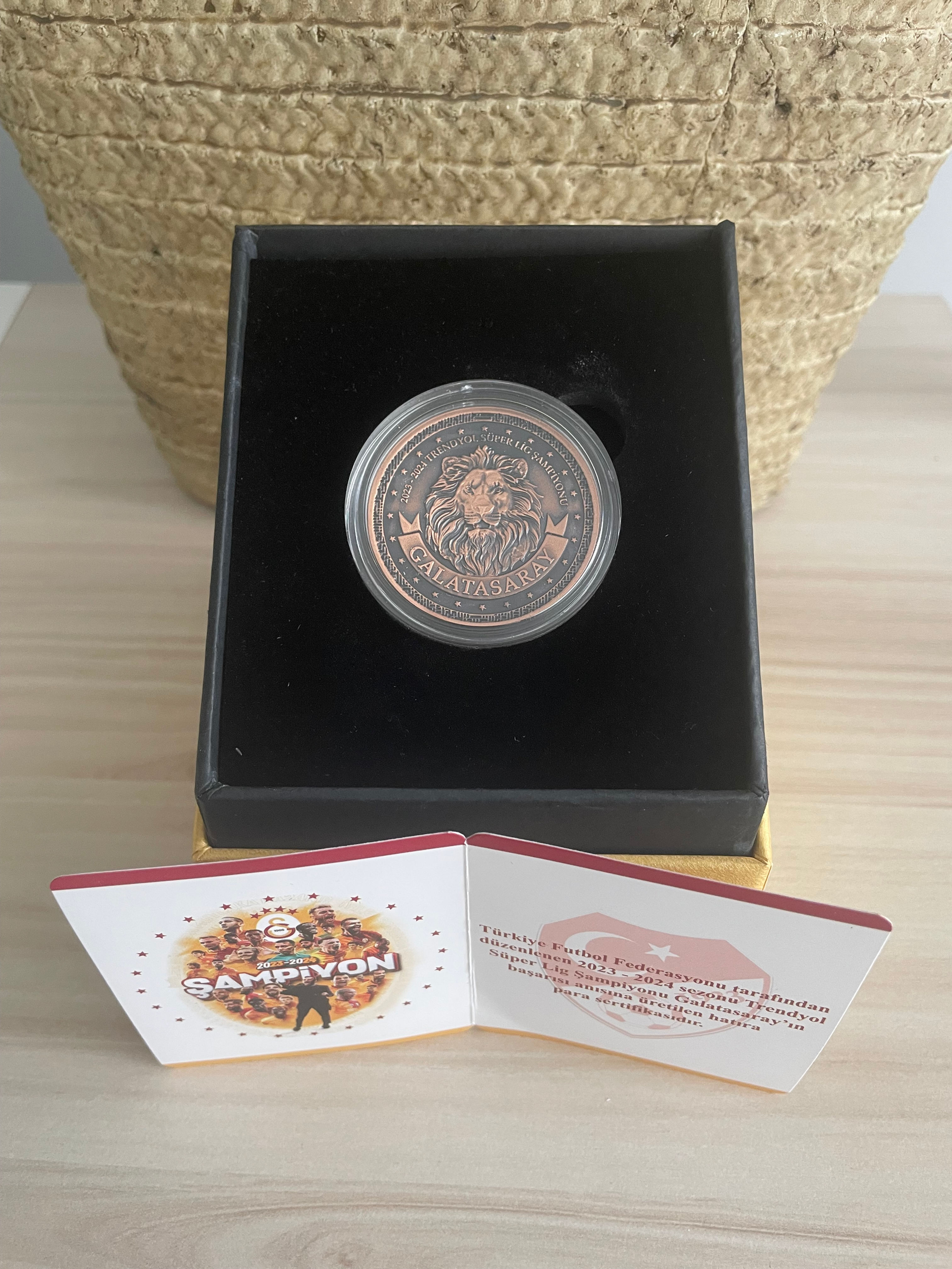 2024 - Galatasaray 24. Şampiyonluk Bronz (Okside) Hatıra Parası - Kutulu