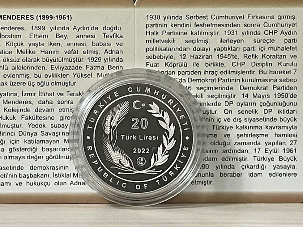 Thumbnail: 2022 - Adnan Menderes Gümüş Hatıra Parası
