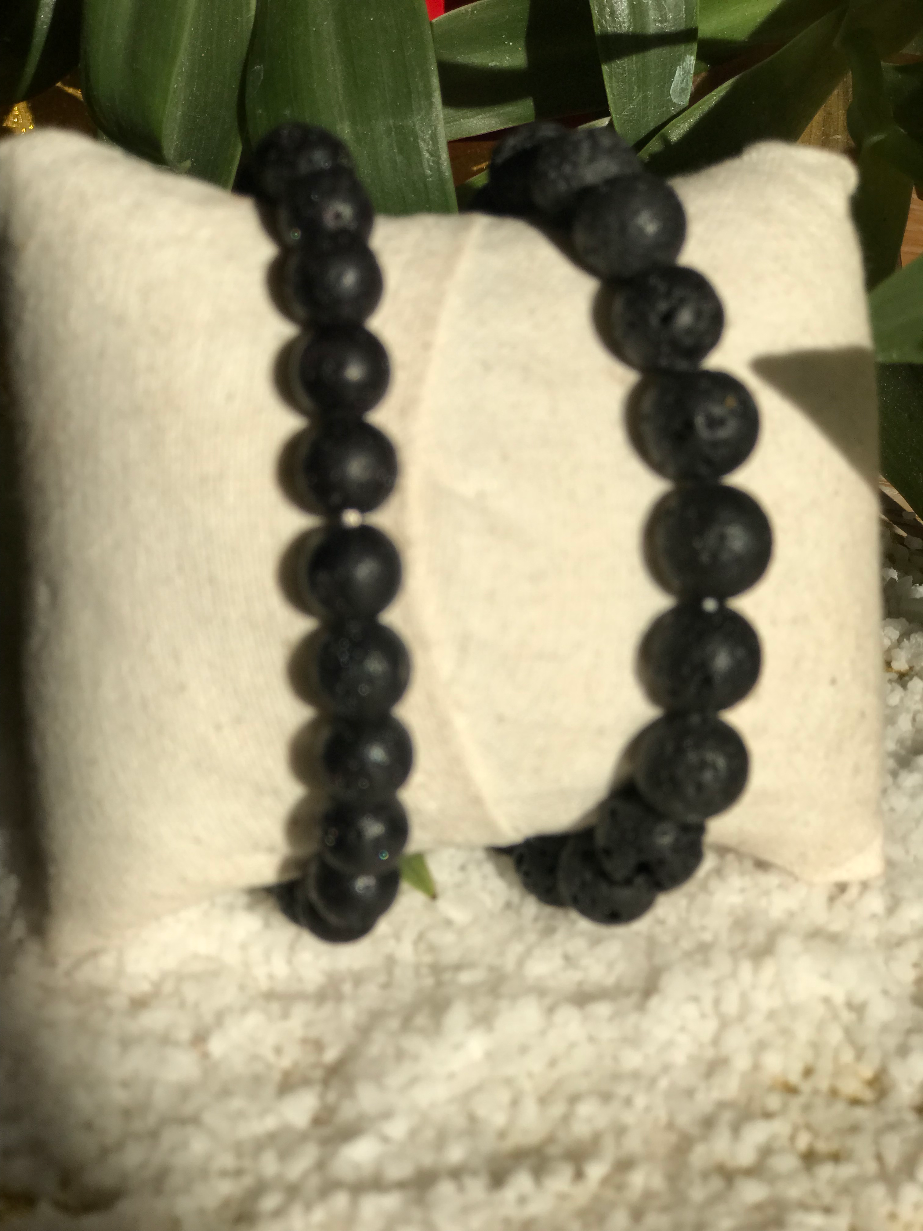 Bracelet en  pierre de lave