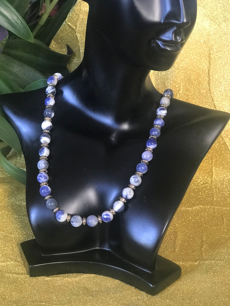 Collier en pierre naturelle sodalite