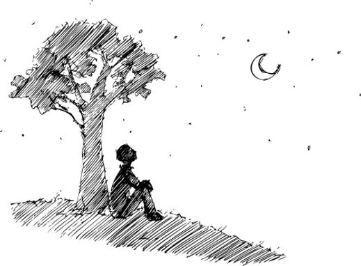 Lonely people are always UP in the middle of the night by Hila Ben Gera