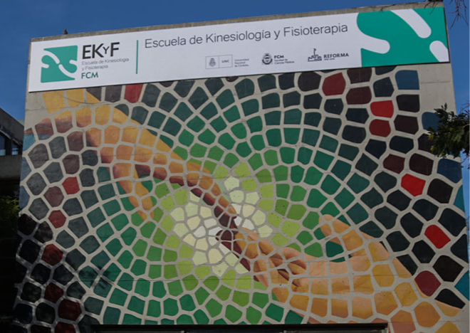 Frente de la Escuela de Kinesiología y Fisioterapia de la Universidad Nacional de Córdoba