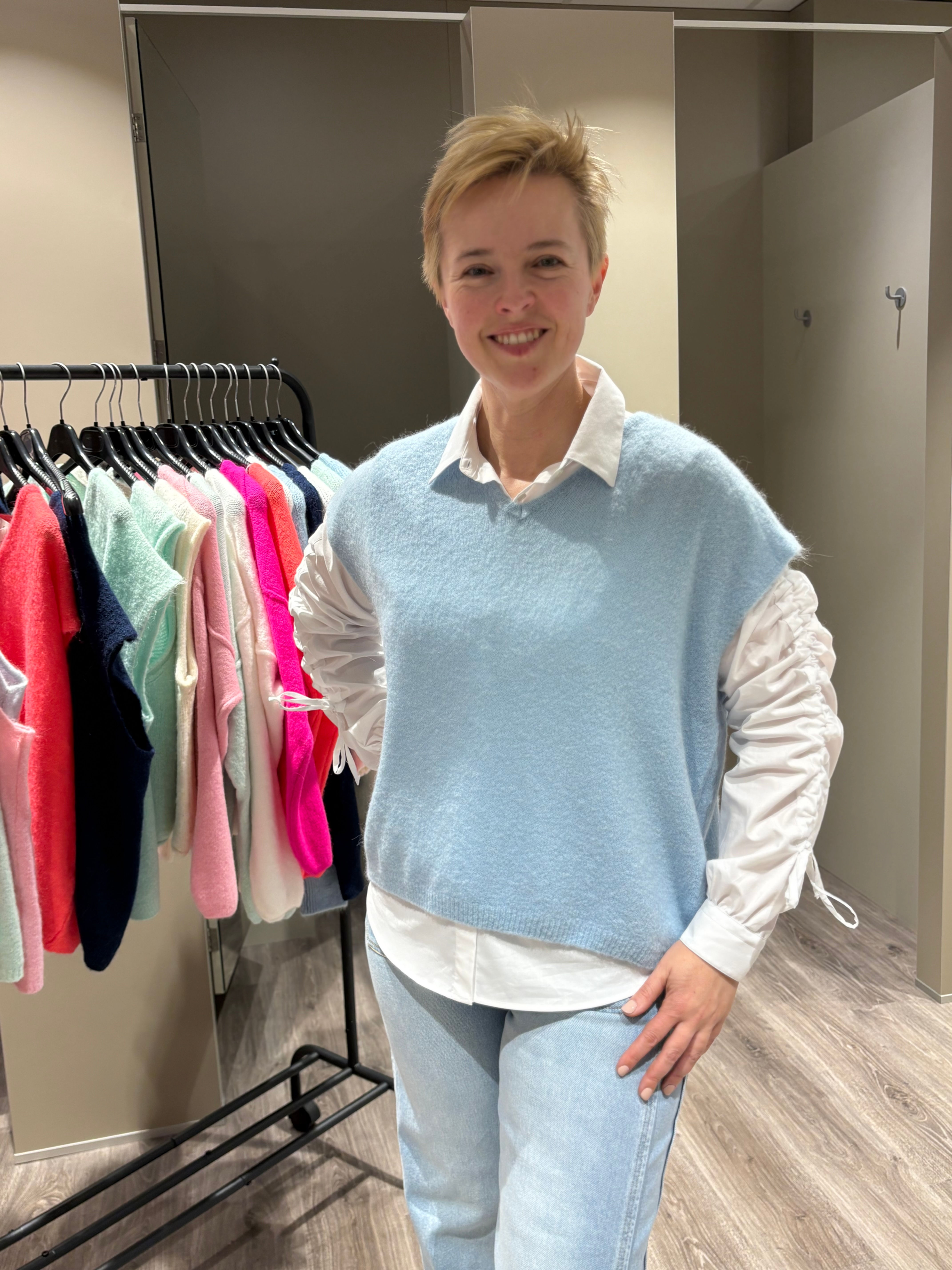 Tijdloze Alpaca Debardeur Beerse met Relaxte Schouderlijn