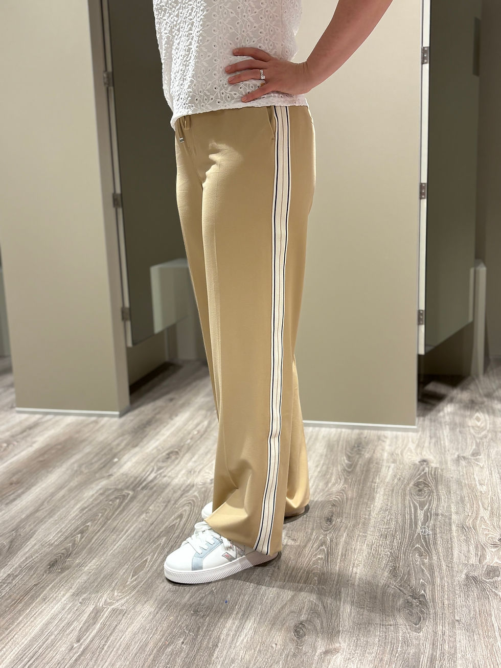 Thumbnail: Broek rechte pijp (L33) met zijstreep en comfy stretch